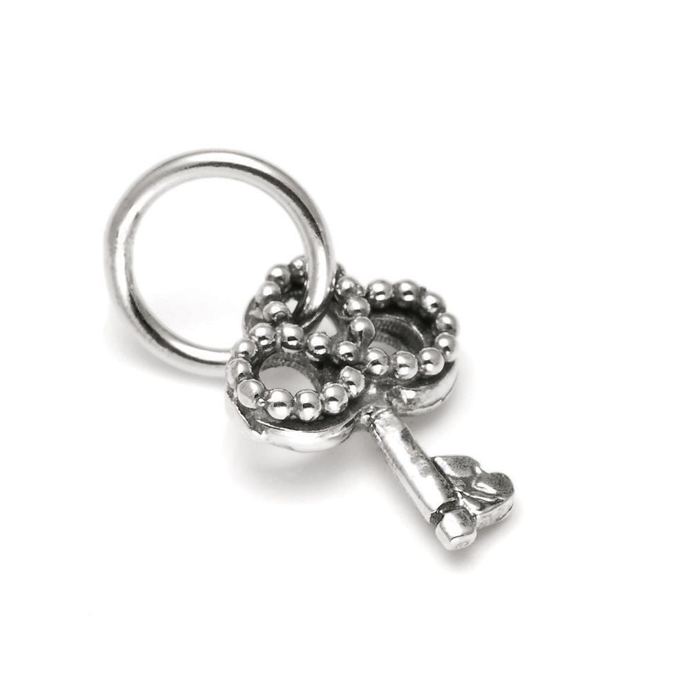 Novobeads Signature Key Charm, Silver