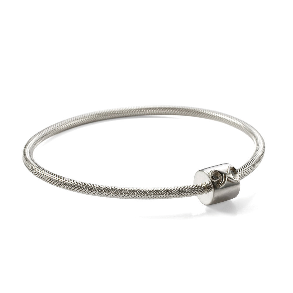 Novobeads Signature N Bangle Silver 8.5 inch/21.6 cm