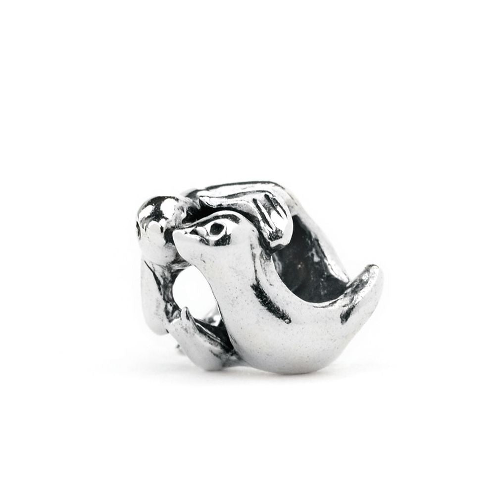 Novobeads Harbor Seals Kissing, Silver