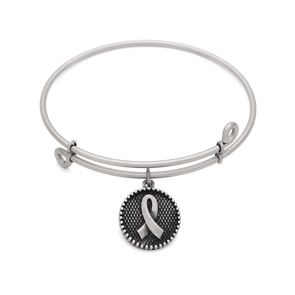 SOL Awareness, Bangle Antique Silver Color Finish