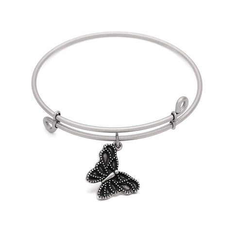 SOL Butterfly, Bangle Antique Silver Color Finish