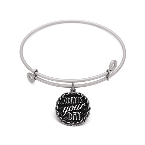 SOL Today is Your Day, Bangle Antique Silver Color Finish