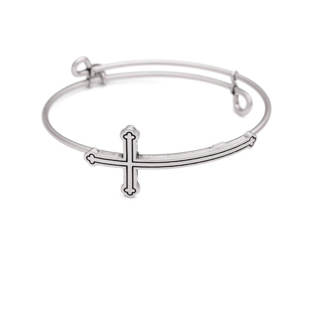 SOL Cross, Cufflet Antique Silver Color Finish