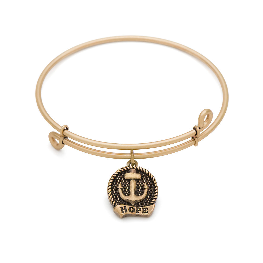 SOL Hope, Bangle Antique Gold Color Finish