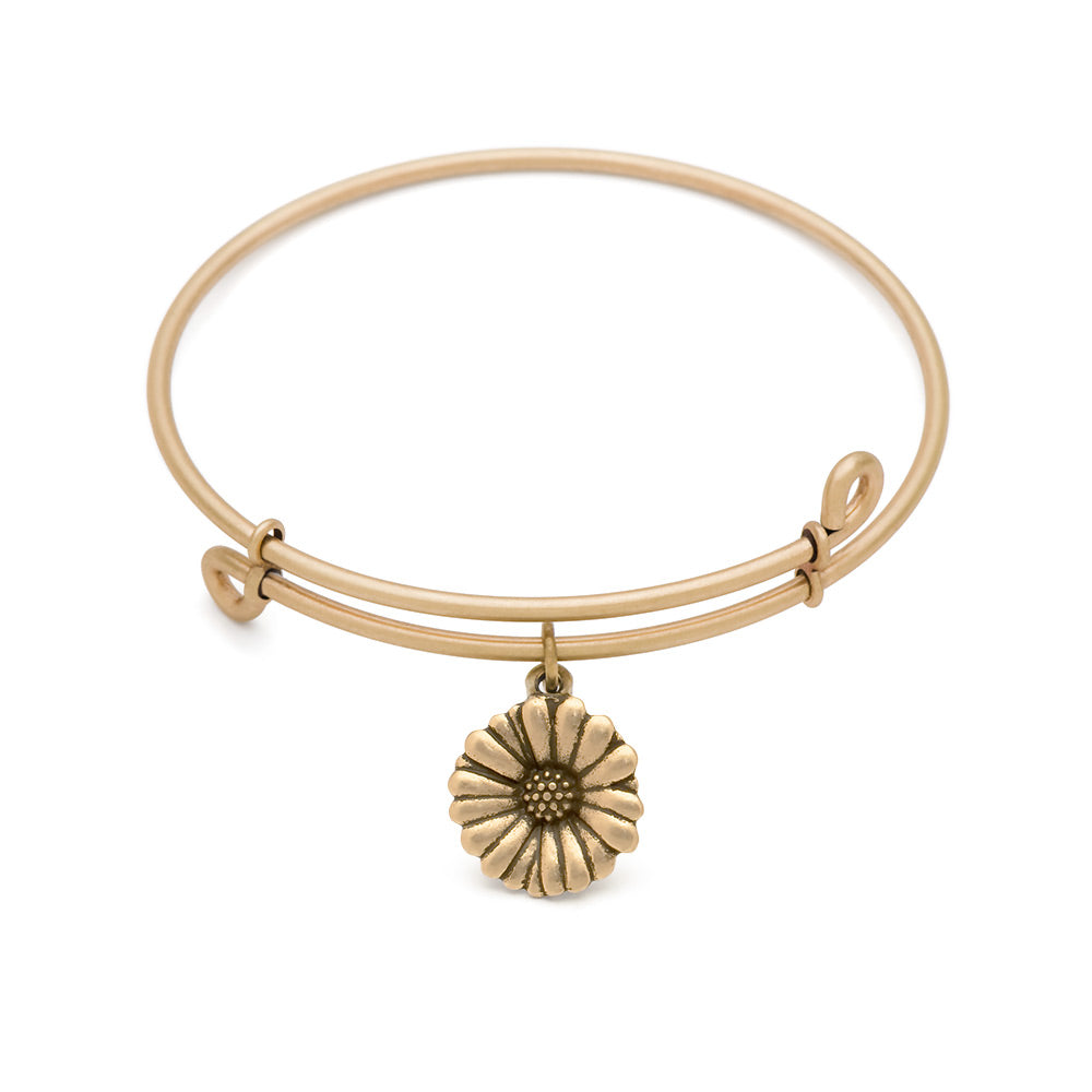 SOL Daisy, Bangle Antique Gold Color Finish