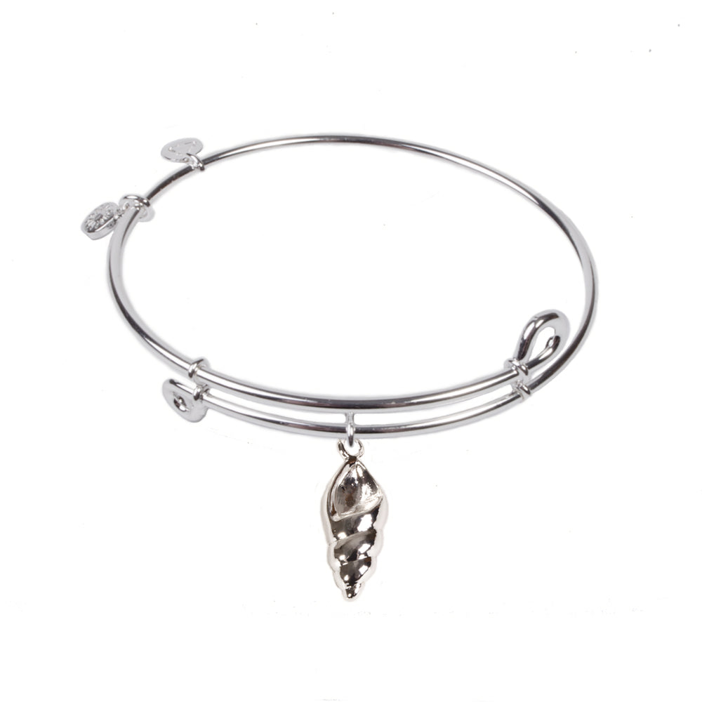 SOL Conch Shell, Bangle Sterling Silver Plated