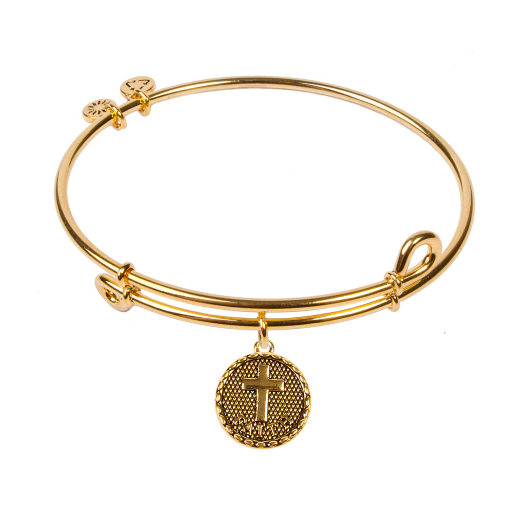 SOL Cross, Bangle 18K Gold Plated