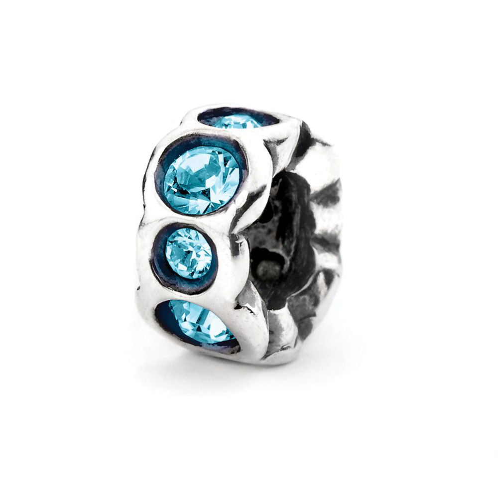 Novobeads Aqua Band, Silver with Crystals