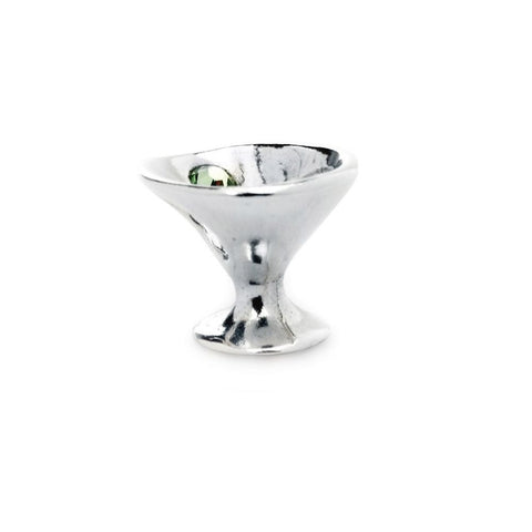 Novobeads Martini, Silver with Crystals