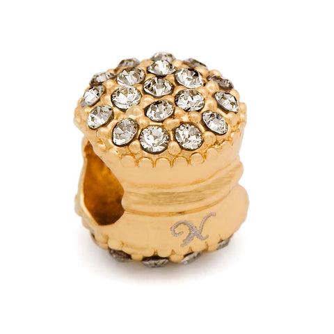 Novobeads Gold Plated & Clear Macaroon