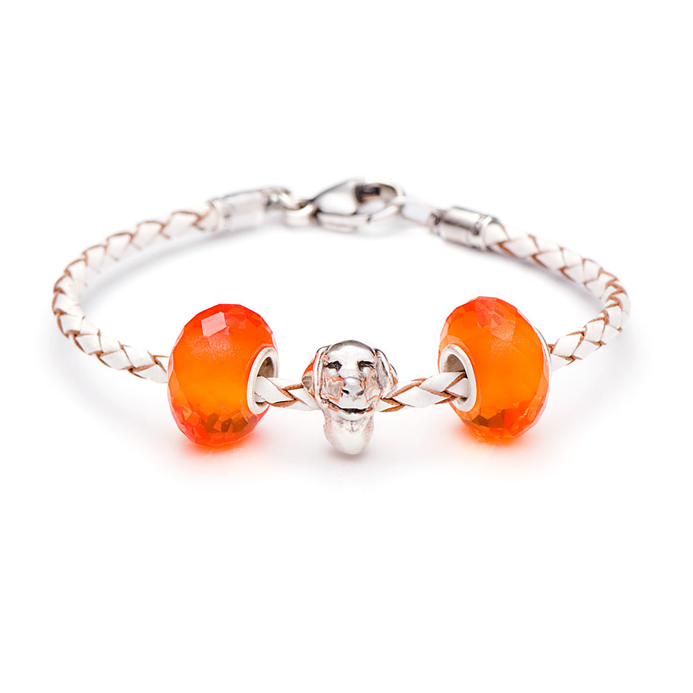 Novobeads School Spirit Bracelets, Orange Smoky