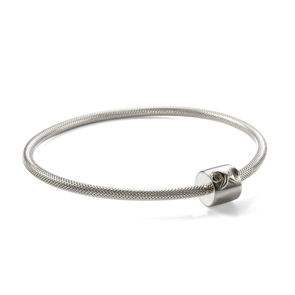 Signature N Bangle in Silver 8 inch/20 cm