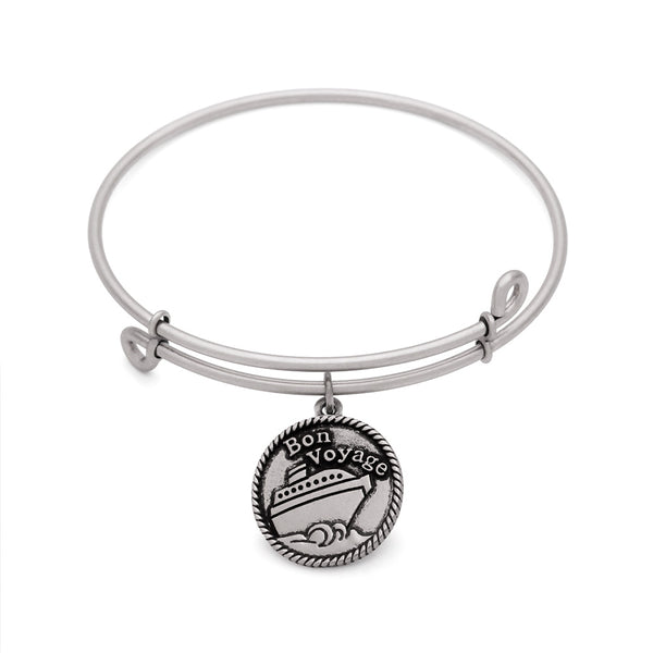 Cruise Ship, Bangle Antique Silver Color Finish