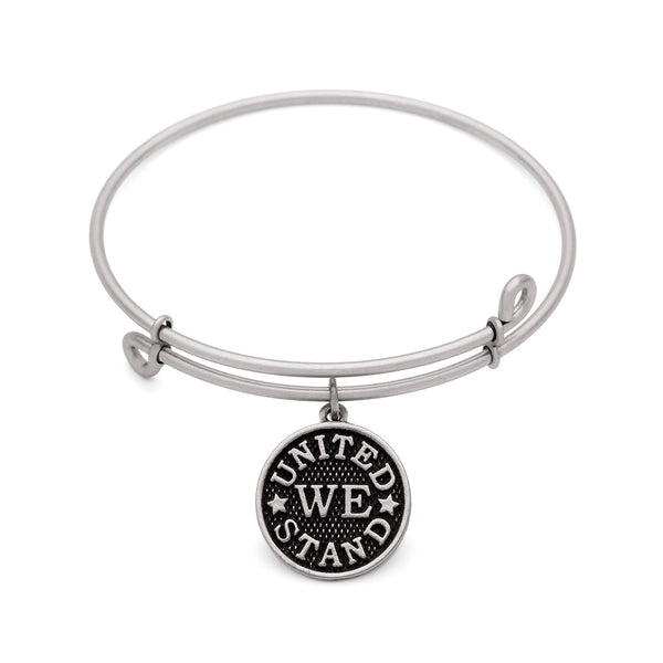 United We Stand, Bangle Antique Silver Color Finish