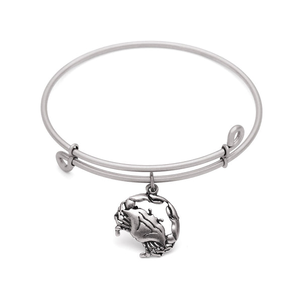 Crab, Bangle Antique Silver Color Finish