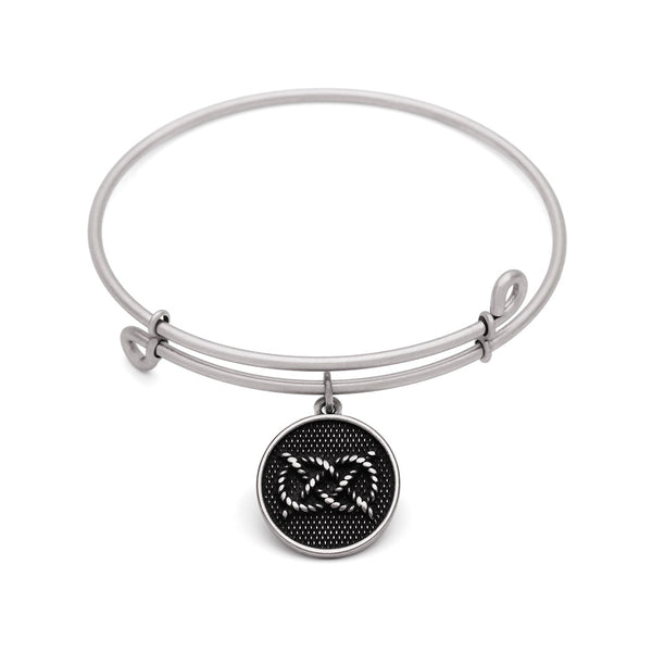 Sailor's Knot, Bangle Antique Silver Color Finish