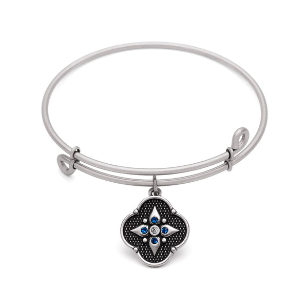 Balance of Mind, Bangle Antique Silver Color Finish