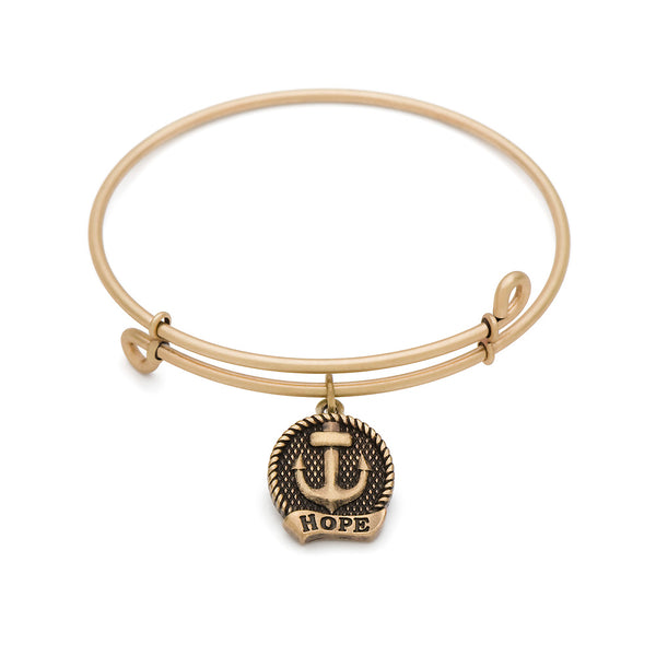Hope, Bangle Antique Gold Color Finish
