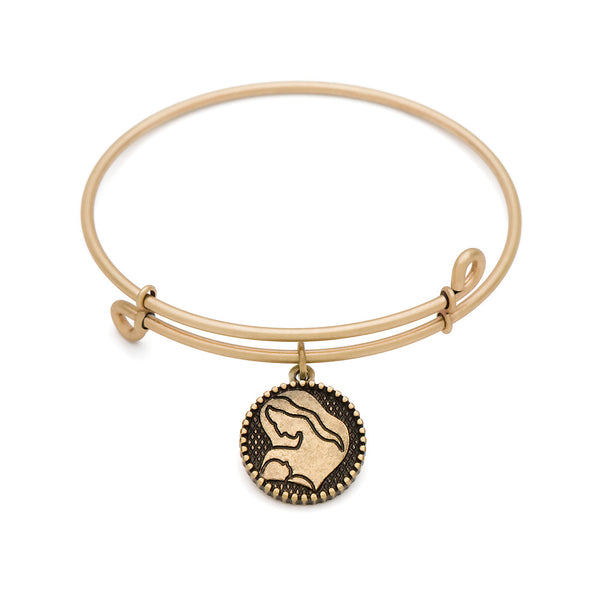 Mother, Bangle Antique Gold Color Finish