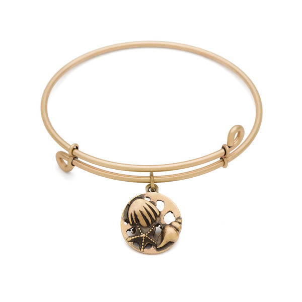 Ocean, Bangle Antique Gold Color Finish
