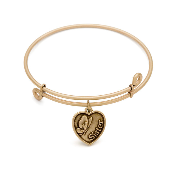 Sister, Bangle Antique Gold Color Finish