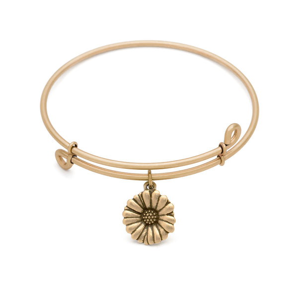 Daisy, Bangle Antique Gold Color Finish