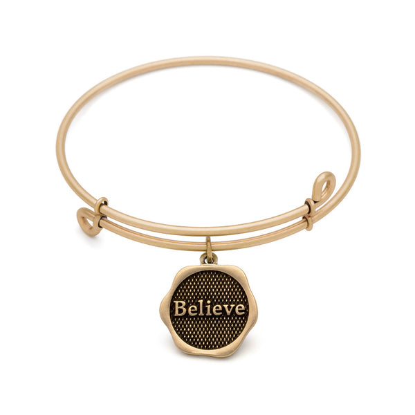 Believe, Bangle Antique Gold Color Finish