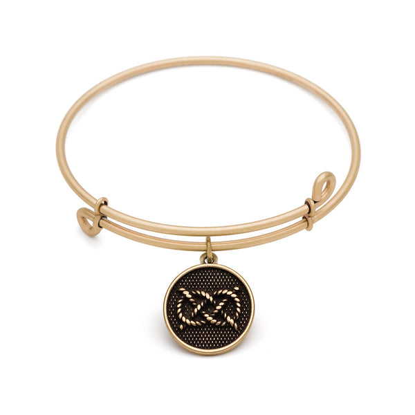 Sailor's Knot, Bangle Antique Gold Color Finish