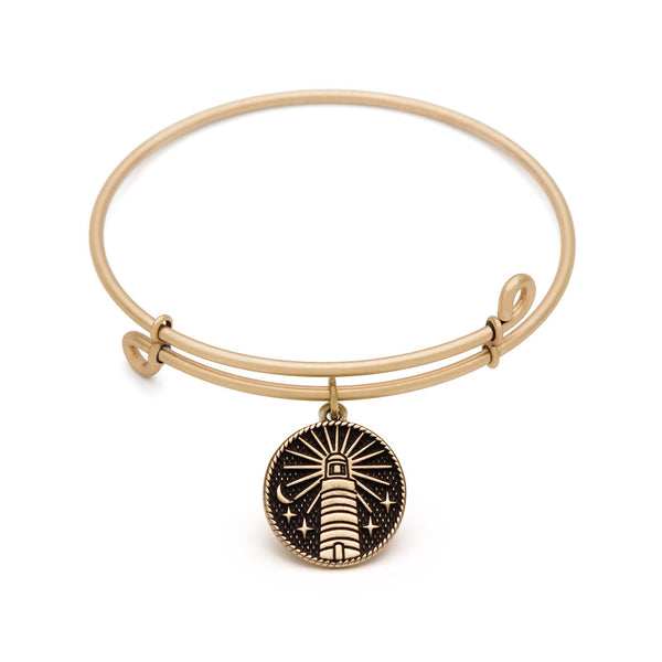 Lighthouse, Bangle Antique Gold Color Finish