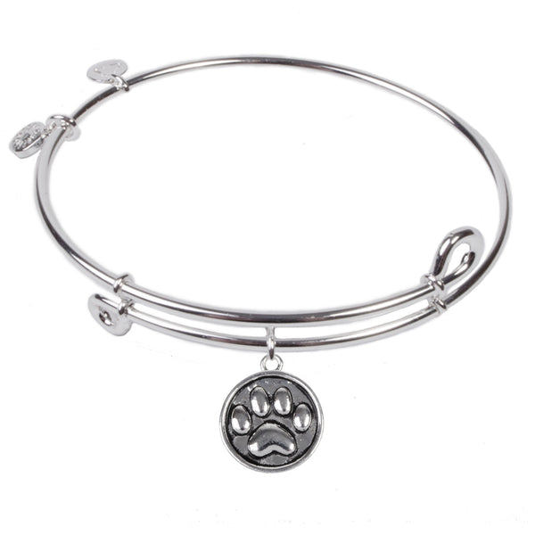 Paw, Bangle Sterling Silver Plated