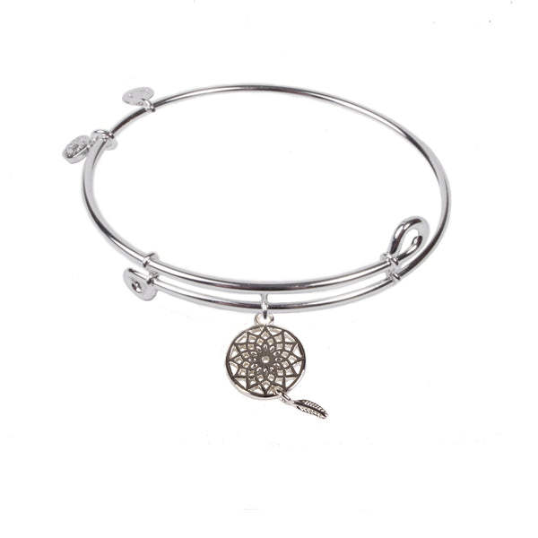 Dream Catcher, Bangle Sterling Silver Plated