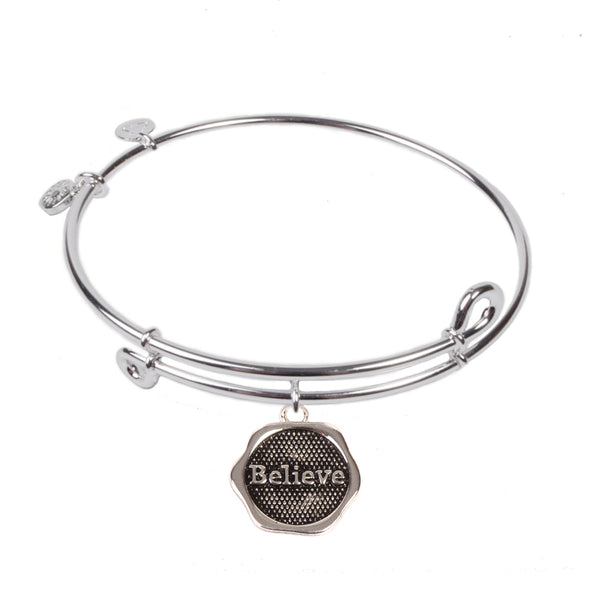 Believe, Bangle Sterling Silver Plated
