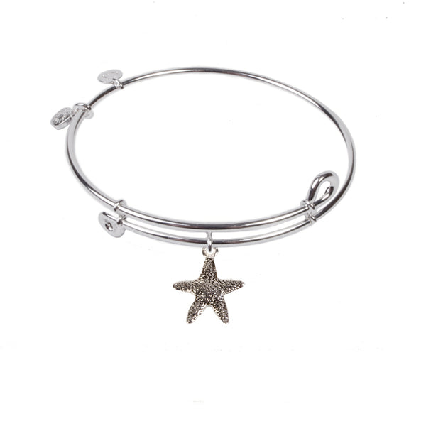 Starfish, Bangle Sterling Silver Plated