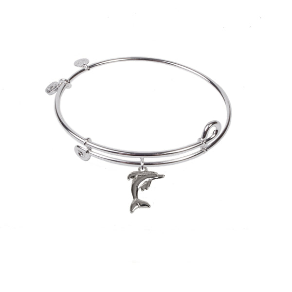 Dolphin, Bangle Sterling Silver Plated