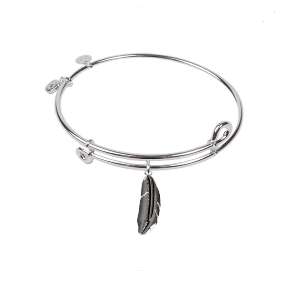 Feather, Bangle Sterling Silver Plated