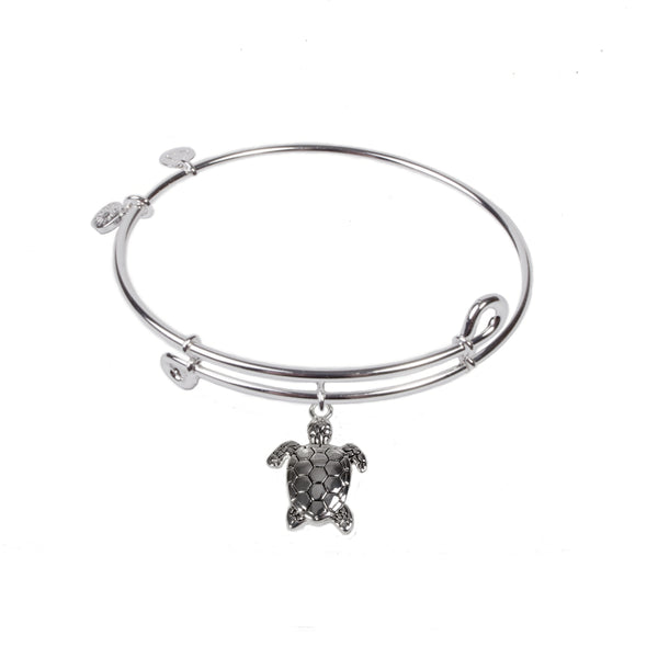 Sea Turtle, Bangle Sterling Silver Plated