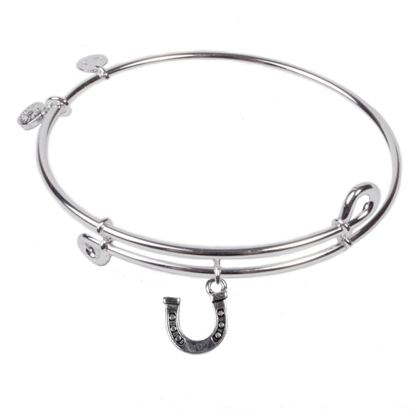 Horseshoe, Bangle Sterling Silver Plated