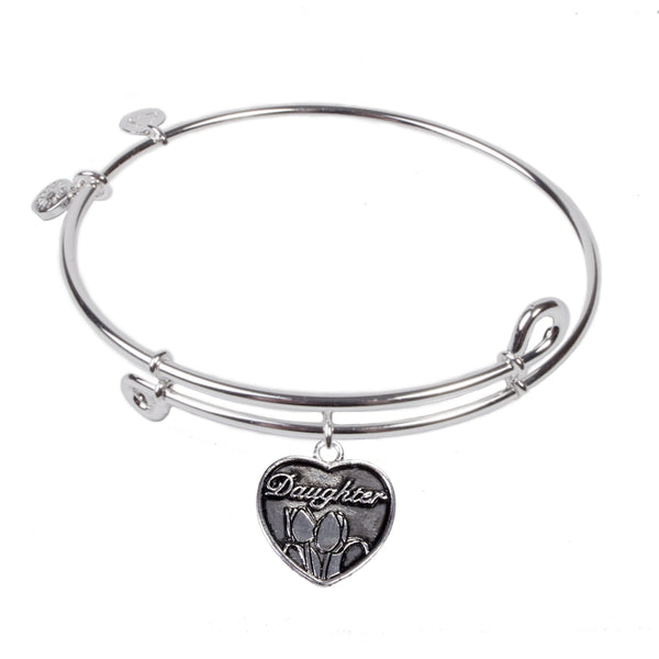 Daughter, Bangle Sterling Silver Plated