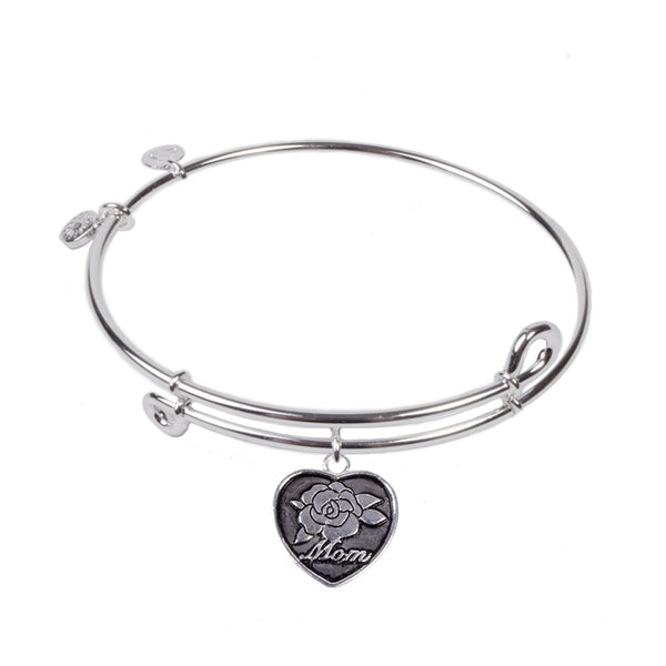 Mom, Bangle Sterling Silver Plated