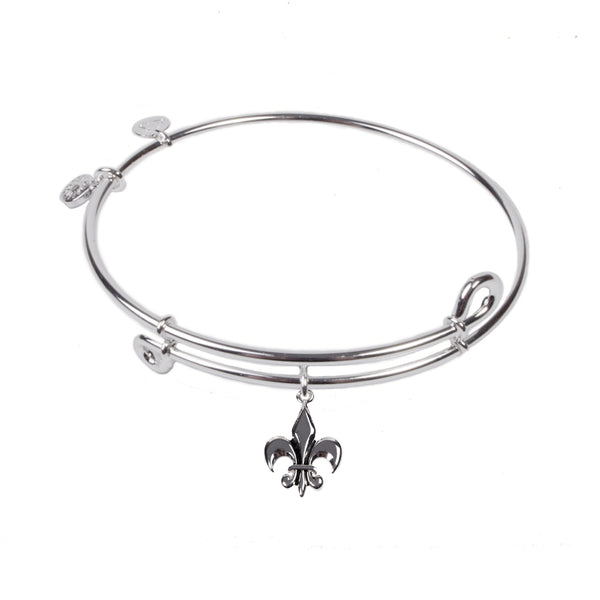 Lily Flower, Bangle Sterling Silver Plated
