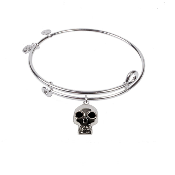 Skull, Bangle Sterling Silver Plated