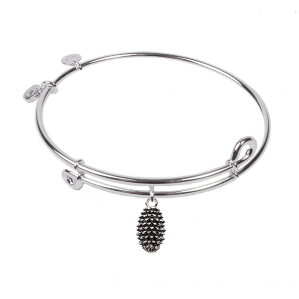 Pinecone, Bangle Sterling Silver Plated