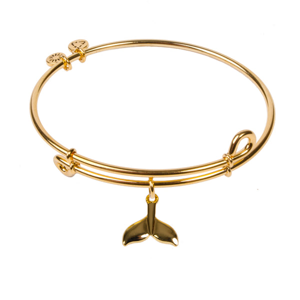 Whale Tail, Bangle 18K Gold Plated