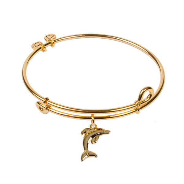 Dolphin, Bangle 18K Gold Plated