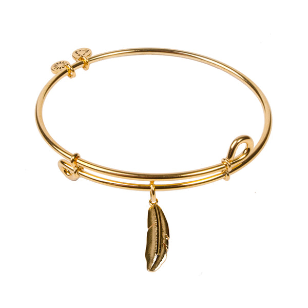 Feather, Bangle 18K Gold Plated