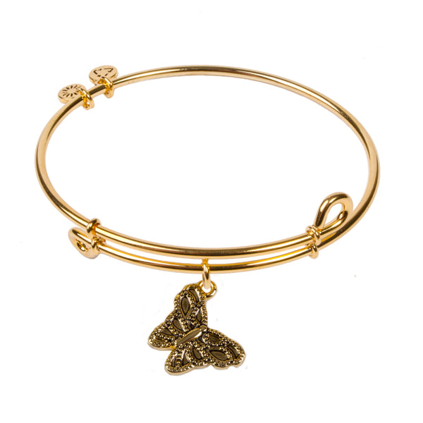 Butterfly, Bangle 18K Gold Plated
