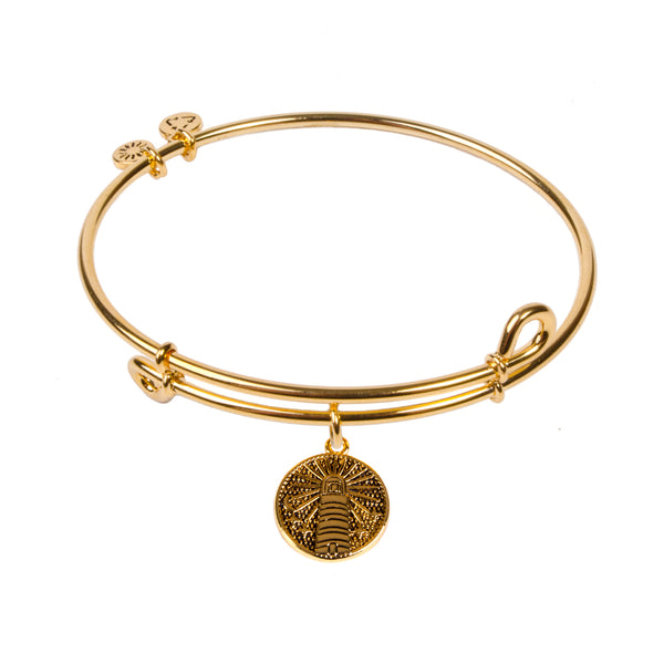 Lighthouse, Bangle 18K Gold Plated