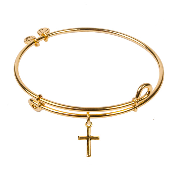 Mini Cross, Bangle 18K Gold Plated