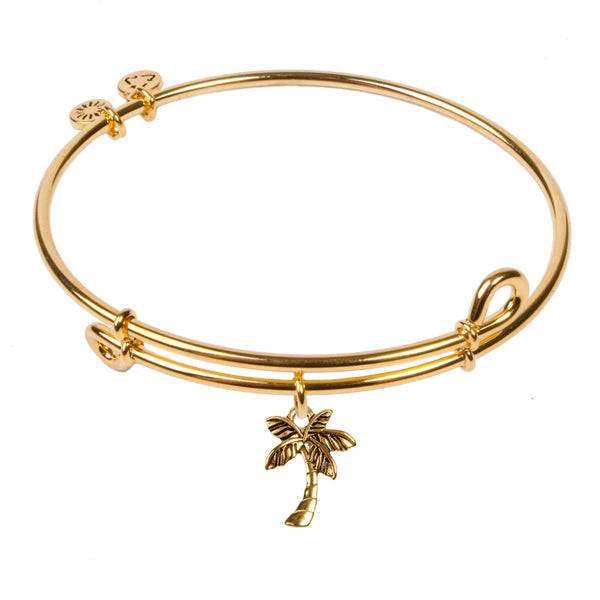 Palm Tree, Bangle 18K Gold Plated
