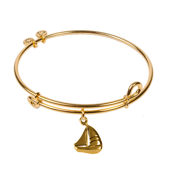Sailboat, Bangle 18K Gold Plated